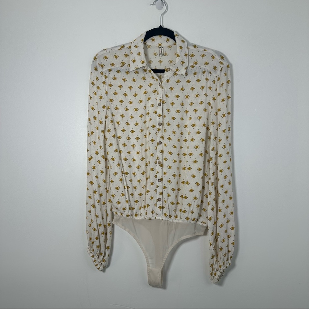 Free People Intimately Willow Floral Bodysuit Size S - Picture 2 of 9
